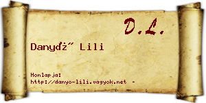 Danyó Lili névjegykártya
